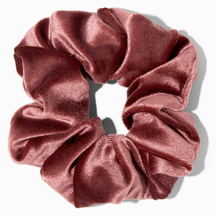 Medium Flat Velvet Hair Scrunchie - Plum,