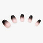Nude &amp; Black Ombre Coffin Faux Nail Set - 24 Pack,