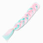 Glow in the Dark Pink &amp; Green Faux Hair Clip-In Braid,