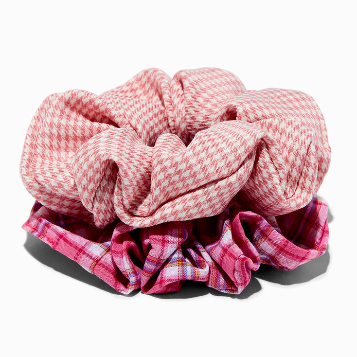 Mean Girls&trade; x ICING Pink Houndstooth &amp; Argyle Scrunchies - 2 Pack,