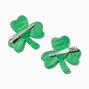 St. Patrick&#39;s Day Crystal Shamrock Hair Clips - 2 Pack,