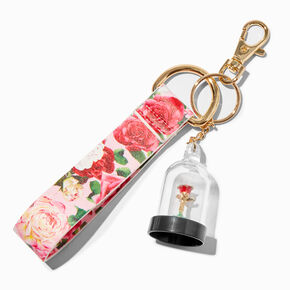 Pink Rose Wristlet Keychain,