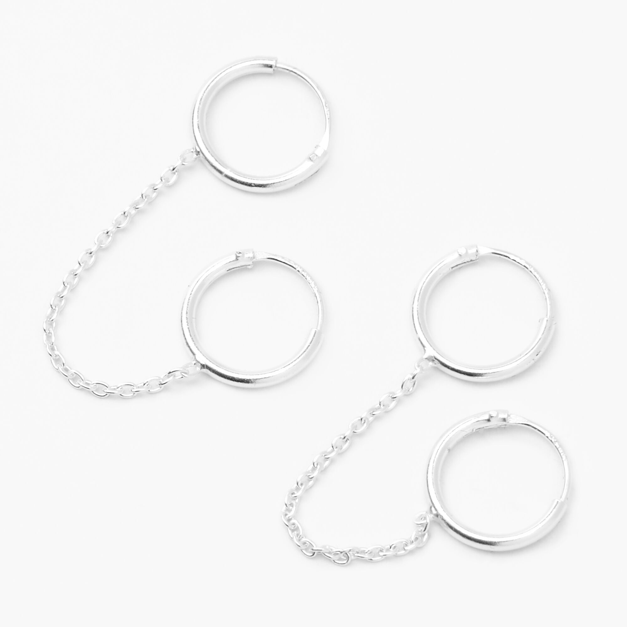 Connector chain best sale earrings