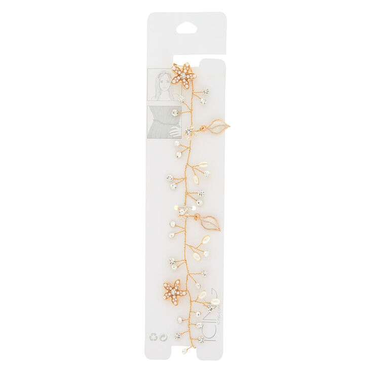 2-In-1 Floral Belt & Headwrap - Gold,