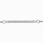 Silver-tone Mixed Chain Choker Necklace,