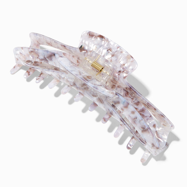Silver Tortoiseshell Acrylic Hair Claw,