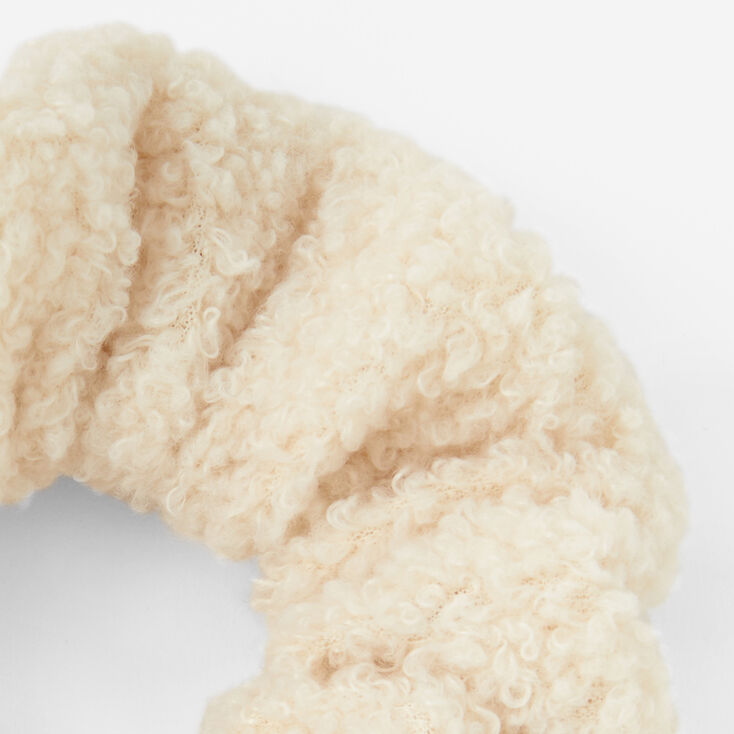 Ivory Teddy Hair Scrunchie,