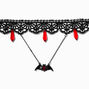 Halloween Black Bat Lace Choker Necklace,