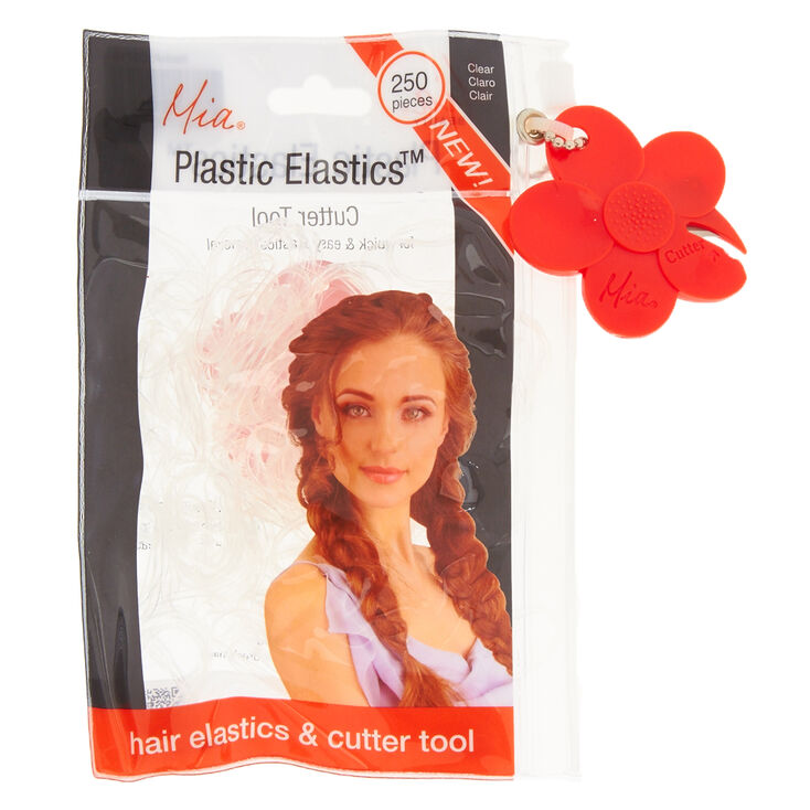 Clear Plastic Elastics & Cutter Tool,