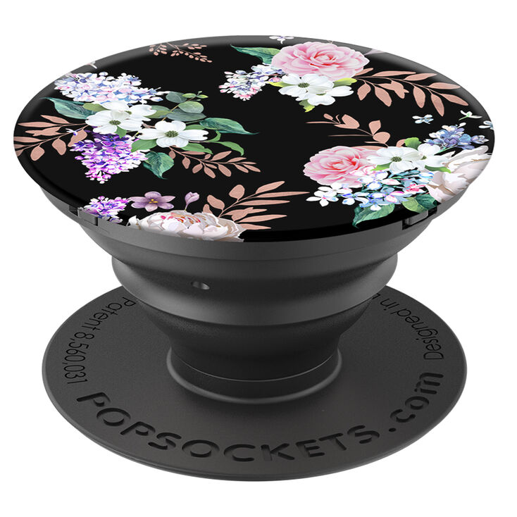 Black Floral PopSocket,