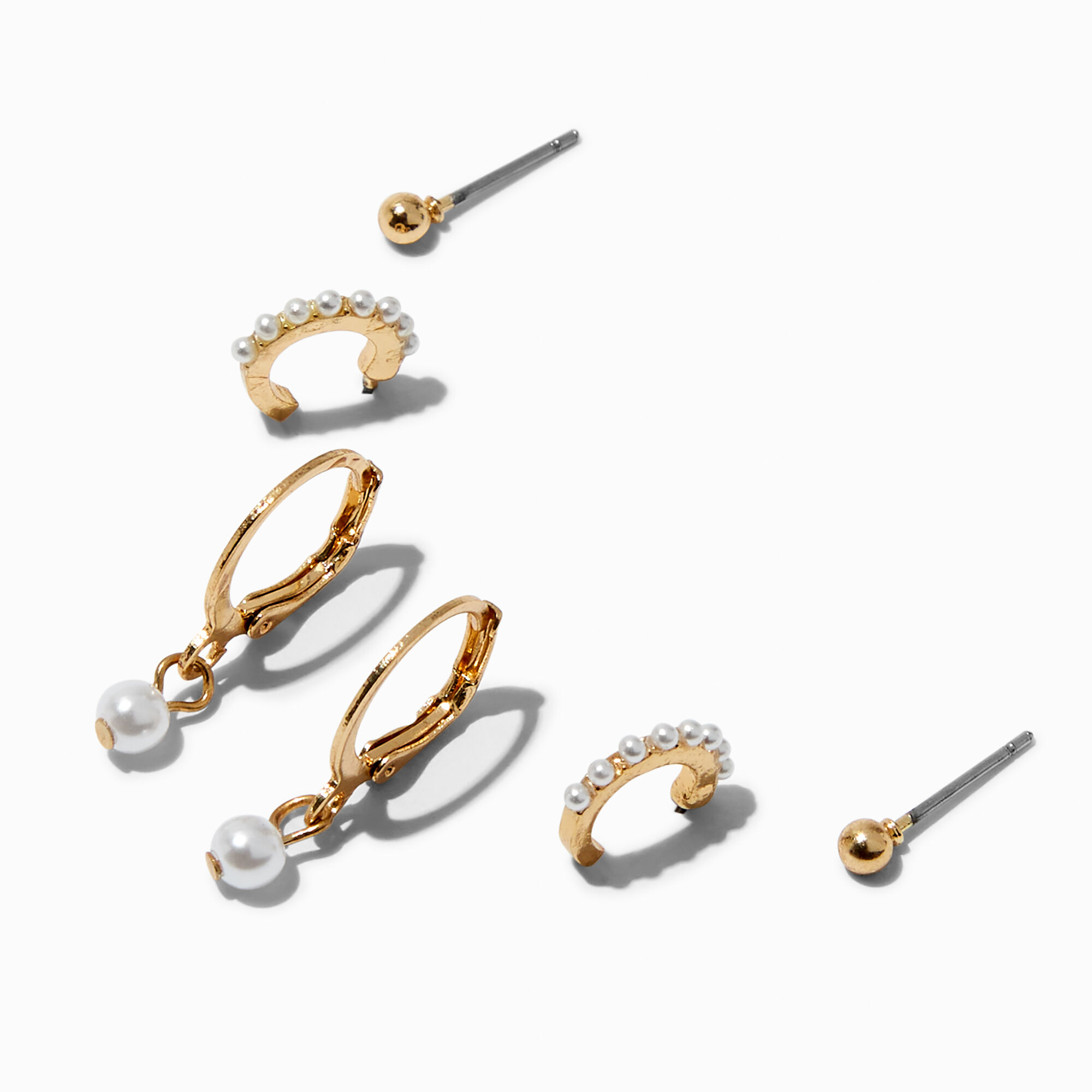 Set of 3 pearl earrings top