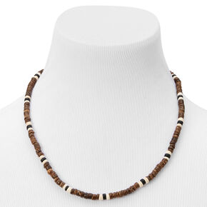 Brown and Black 8mm Beaded Necklace,