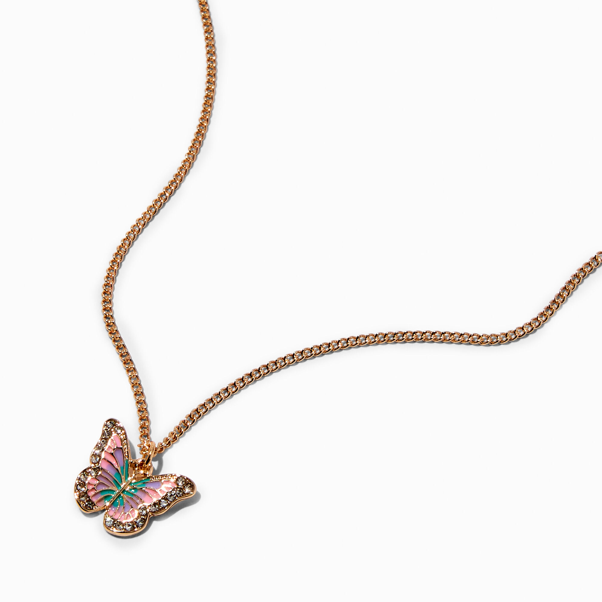 Enamel store butterfly pendant