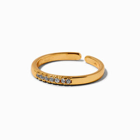 ICING Select 18k Yellow Gold Plated Crystals Toe Ring,