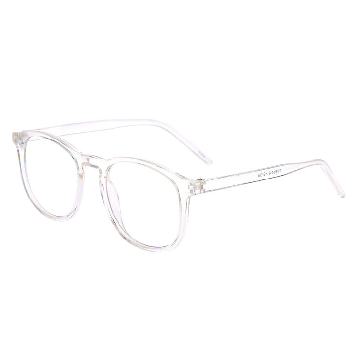 Blue Light Reducing Round Clear Lens Frames - Clear,