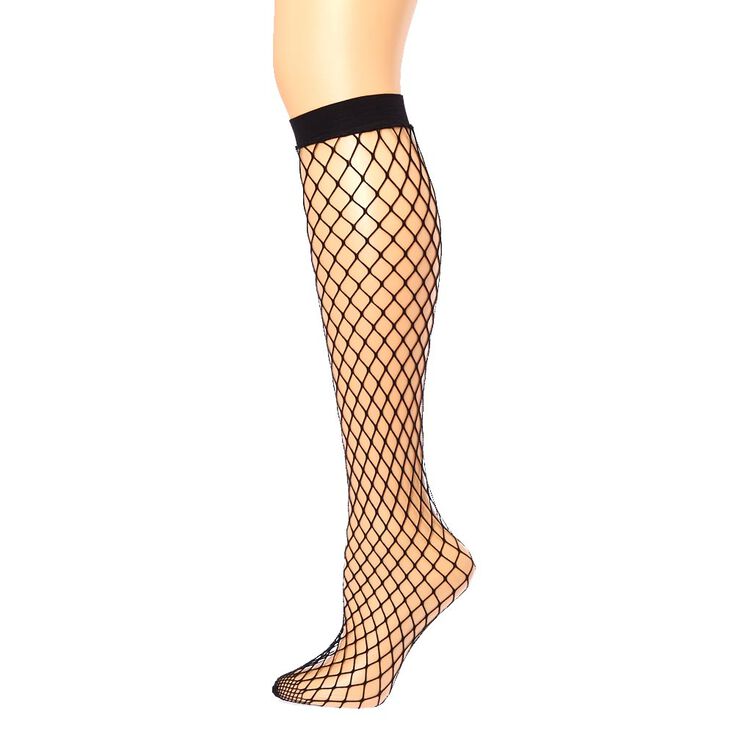 Black Fishnet Thigh-Highs,