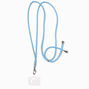 Light Blue Corded Crossbody Phone Strap,