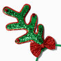 Red &amp; Green Glitter Reindeer Antlers Headband,