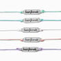 Best Friends Charm Adjustable Bracelets - 5 Pack,