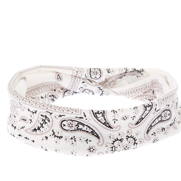 Bandana Twisted Headwrap - White,