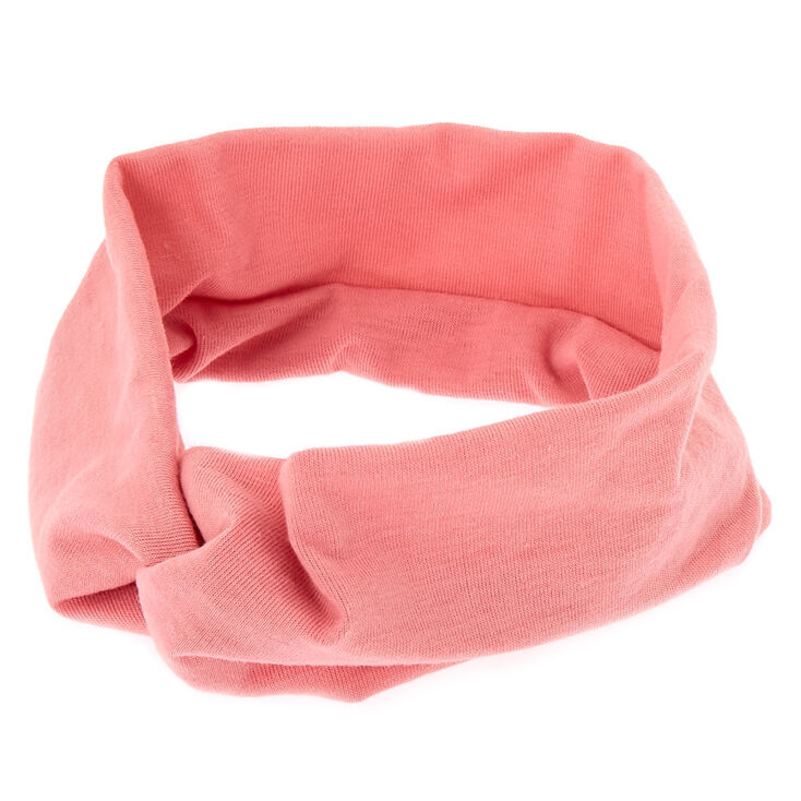 Wide Jersey Stretch Headwrap - Light Rose,