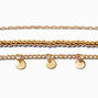 Icing Recycled Jewelry Gold-tone Disc Charm Bracelet Set - 3 Pack,