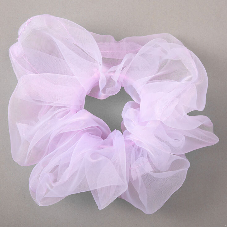 Giant Organza Hair Scrunchie - Purple,