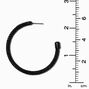 Jet Black Pav&eacute; Crystal 50MM Hoop Earrings,