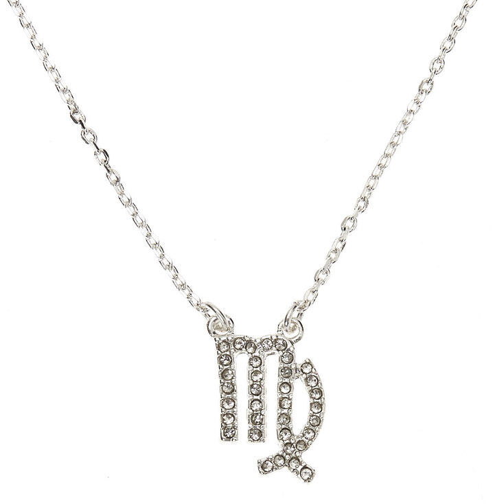 Silver Zodiac Pendant Necklace - Virgo,