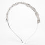 Silver Braided Crystal Statement Headband,