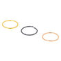 Sterling Silver 22G Mixed Metal Nose Rings - 3 Pack,