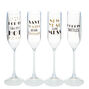 New Years Eve Champagne Flutes - 4 Pack,