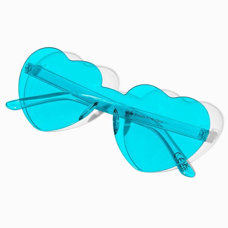 Teal Heart Sunglasses,