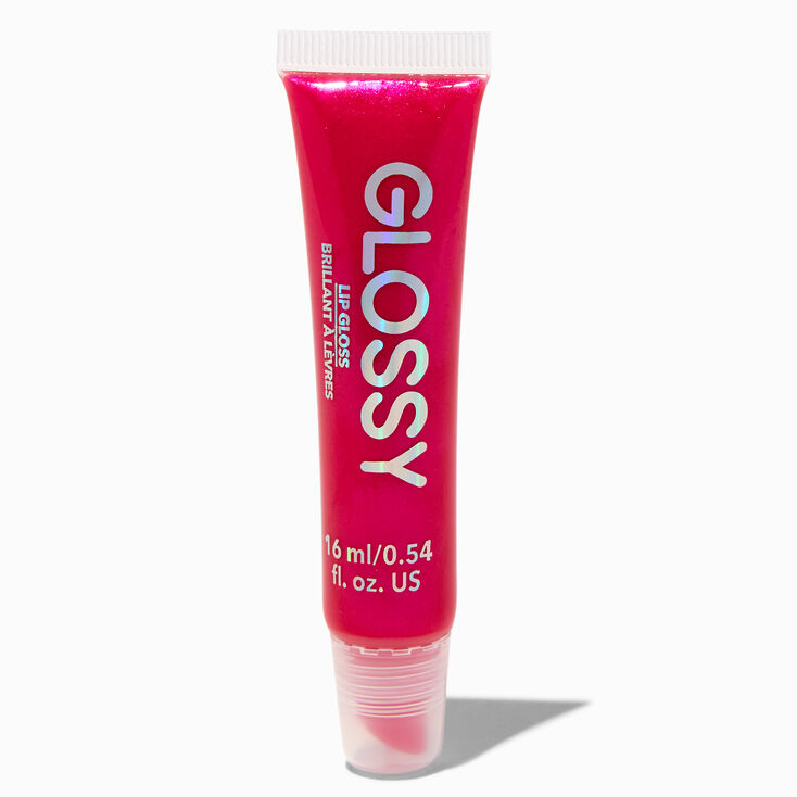 Hot Pink Holographic Glossy Lip Gloss,