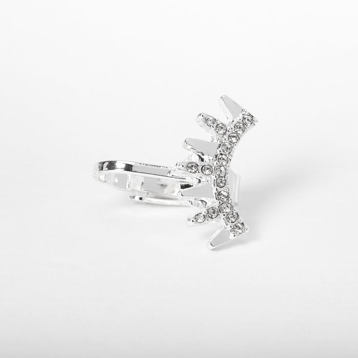 Silver Embellished Spike Ear Cuff,
