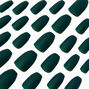 Matte Emerald Coffin Vegan Faux Nail Set - 24 Pack,