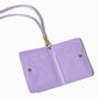 Lavender Butterfly Wallet with Lanyard,