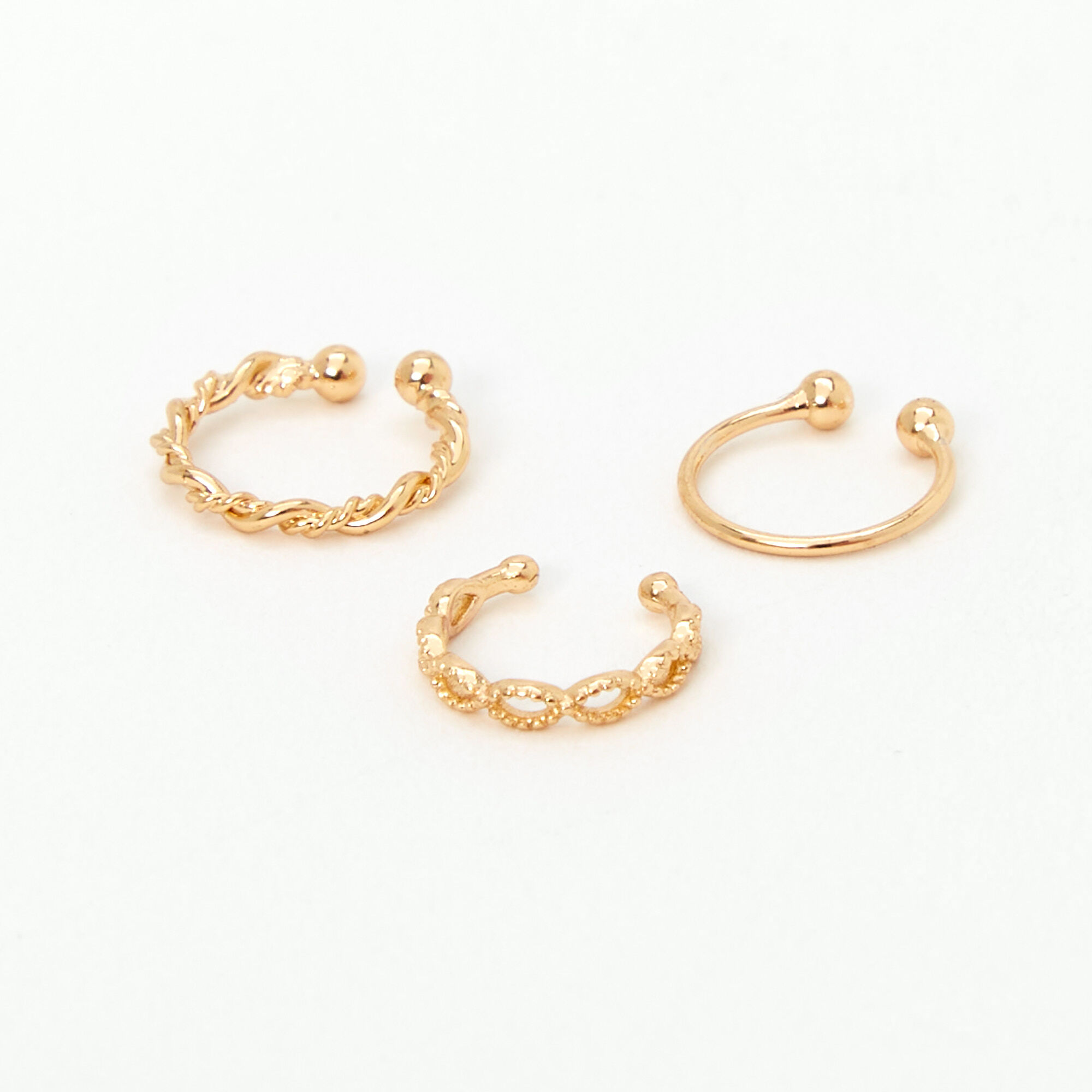 Fake gold hoop nose ring online