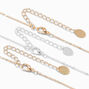 Mixed Metal Best Friends Mystical Gem Pendant Necklaces - 3 Pack,