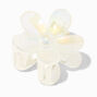 Iridescent Medium Flower Hair Claw - White,