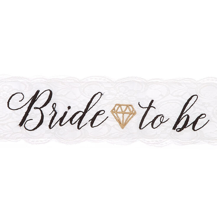 Bride To Be Lace Sash - White,