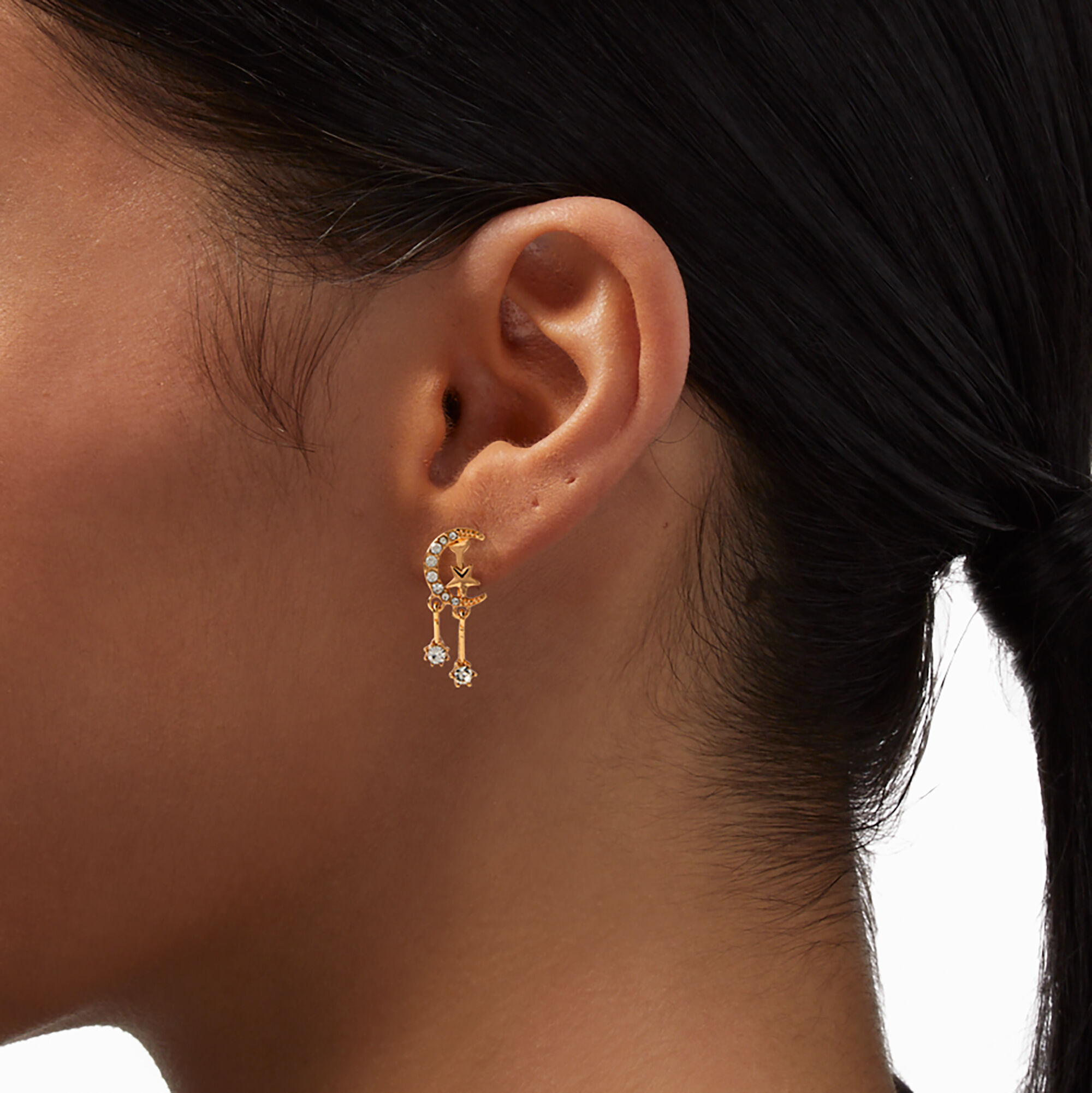 Clip on hotsell moon earrings