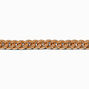 Gold-tone Flat Curb Chain Bracelet,