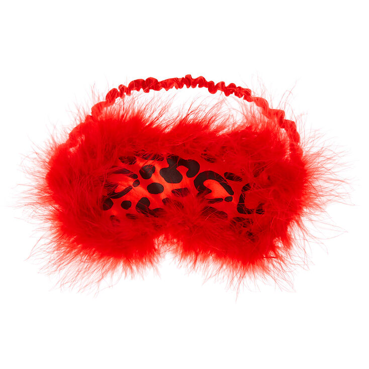 Leopard Sleeping Mask - Red,