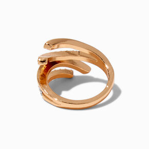 Gold-tone Embellished Twist Ring,