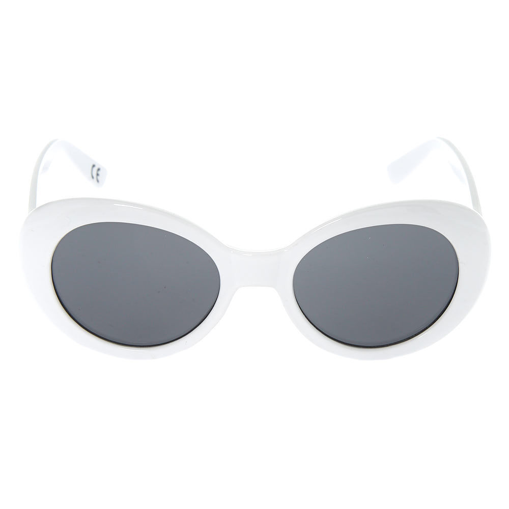 Round Mod Sunglasses White Icing US