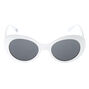 White Round Mod Sunglasses,