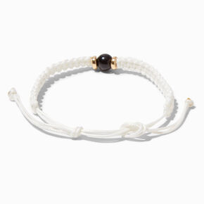 White Pearl Woven Adjustable Bracelet,