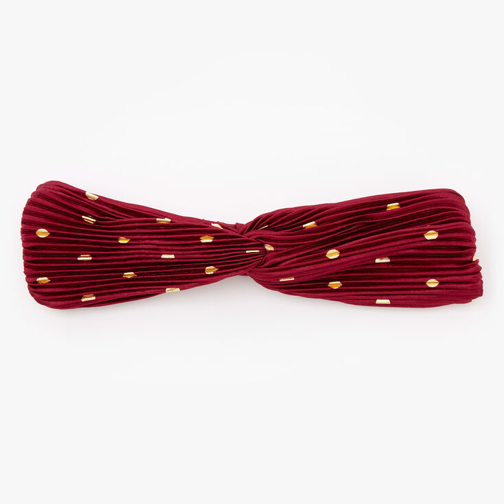 Jersey Solid Bow Headband - Red,