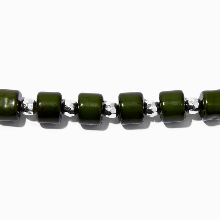 Bold Green Chunky Beaded Bracelet,